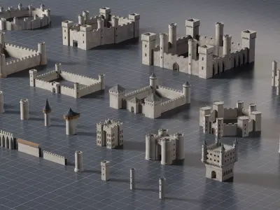 Castle Kitbash 3D model