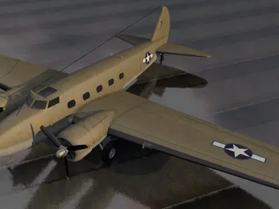 Boeing 247 - Boeing C-73 3D model