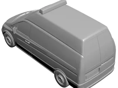 Small ambulance car 3D model