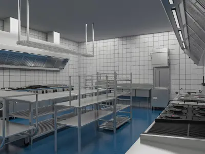Commercial Kitchen 4 3D model