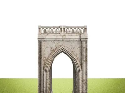 GOTHIC CASTLE BUILDING 26 Low-poly 3D model