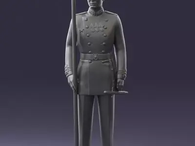 000112 Soviet Naval Officer in Parade Dress 0116 3D model