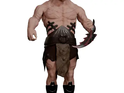 Azog character of the lord of the ring - low-poly 3D model Low-poly 3D model