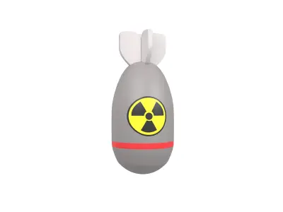 Nuclear Bomb v1 002 Low-poly 3D model