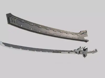 Future sci-fi cold weapon Samurai sword 3D model
