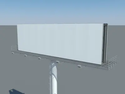 Billboard 1 empty on pole 3D model