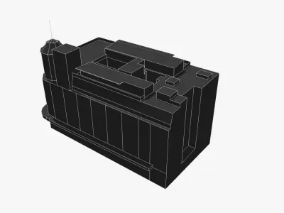Base Backpacker Brisbane Low-poly 3D model