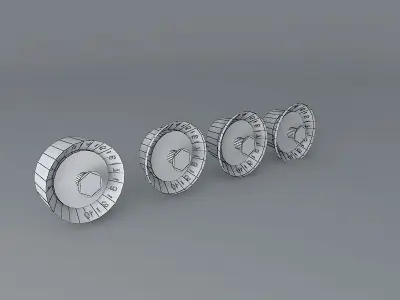 Guitar knobs Free 3D model