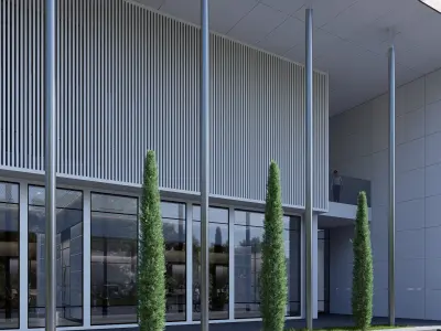 civic building Low-poly 3D model