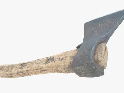  Axe Little Low-poly 3D model