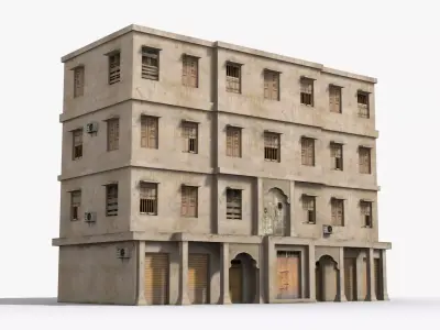 Arab Middle East Building x32 Low-poly 3D model