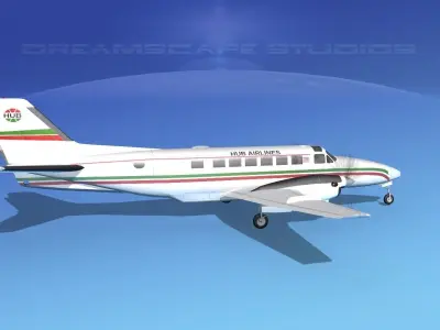 Beechcraft B99 Hub Airlines 3D model