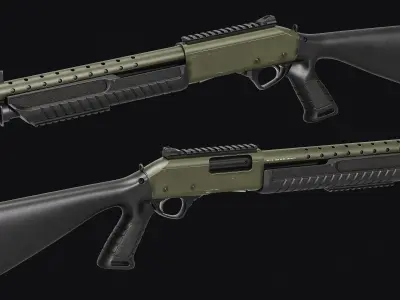 Fabarm Shotguns Low-poly 3D model