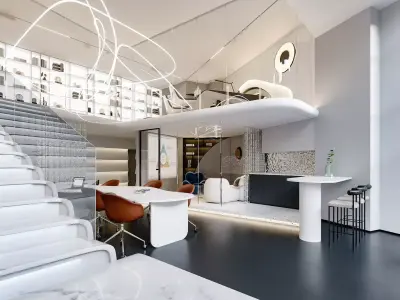  Office interior scene 34 3D model