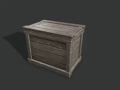 Wooden Boxes Low-poly 3D model shop
