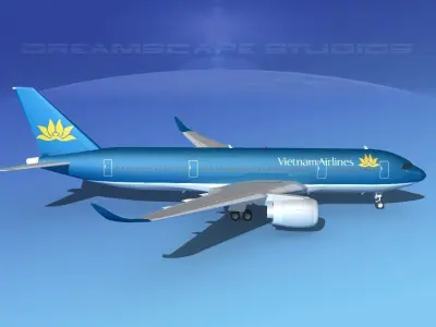 Airbus A350-800 Vietnam 3D model