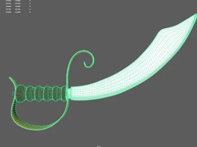 pirate sword 3D model shop