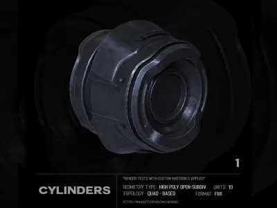 10 Cylinders SUBD 3D model