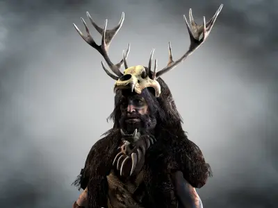 Ancient Hunter Low-poly 3D model