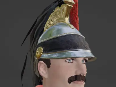 Napoleonic Cuirassier T-Pose 3D model