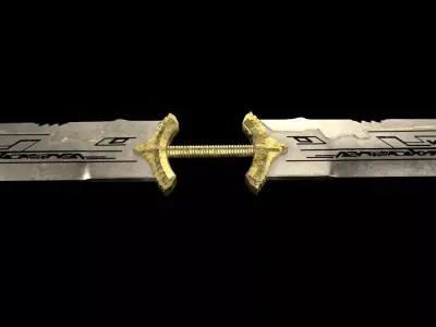 Thanos Double-Edged Sword Low-poly 3D model