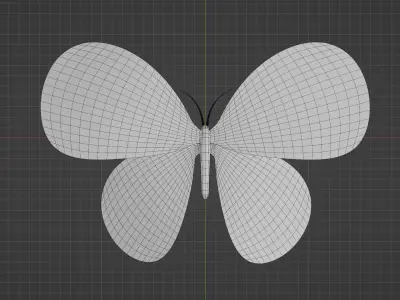 Butterfly Low-poly 3D model