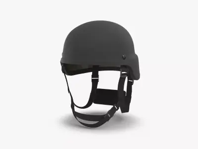 Kevlar Helmet Black Low-poly 3D model