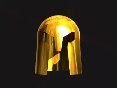 578 polygons spartan helmet Low-poly 3D model