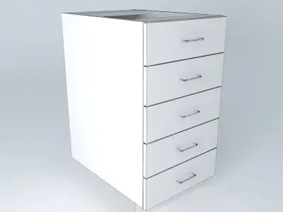 DB5D-1 cabinet with five drawers Free 3D model