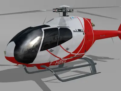 Eurocopter EC-120 HeliDax Low-poly 3D model