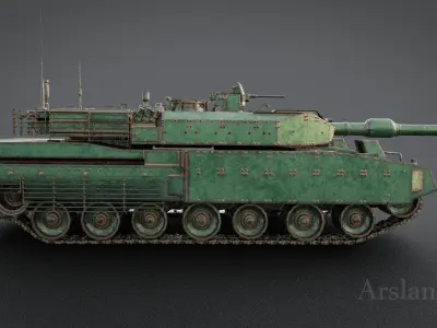 Tank War Zone Machine Tank Low-poly 3D model