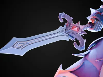 Stylized Sword - Dragonsoul Edge Solarynd - Game Ready 3D model