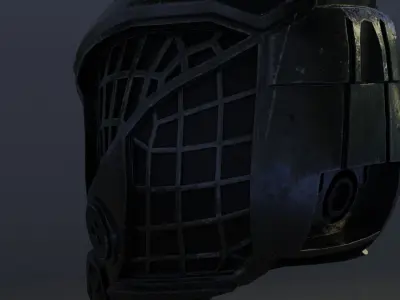 Sci fi Helmet Low-poly 3D model