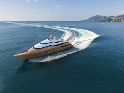 80 Meter Mega Yacht 3D model
