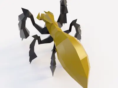  soldier Spider low poly 3d model  Low-poly 3D model