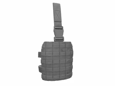 Drop Leg Platform for Holster and Pouch - High Poly 3D model