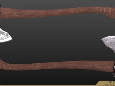 Viking Axe Low-poly 3D model