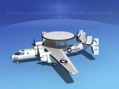 Grumman E-2C Hawkeye V08 3D model