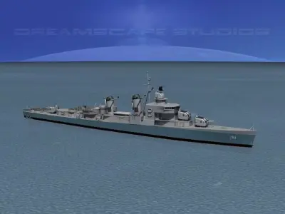 Sumner Class Destroyer  DD-761 USS Buck 3D model