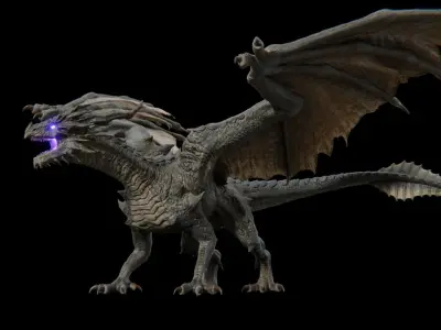 Ancient Dragon  Low-poly 3D model