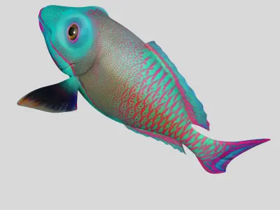 FISH RIGGED  3D model