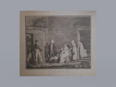 Antique Engravings Low-poly 3D model