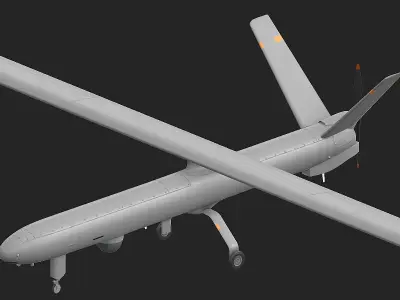 Hermes 450 Low-poly 3D model