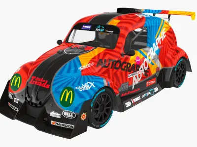 VW Volkswagen Beetle Fun Cup Julien Schein Racing 3D model