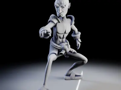 Samurai 4 poses - 3D Print Models 3D print model