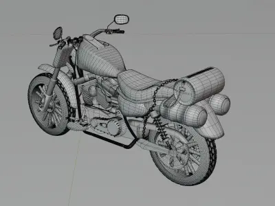 harley davidson moto bike 3D model