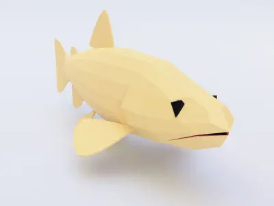 Brown Trout fish 3d model  Low-poly 3D model