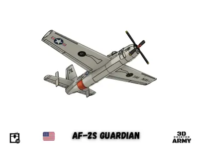 Grumman AF-2S GUARDIAN - STL files for 3D printer - Scale model 3D print model