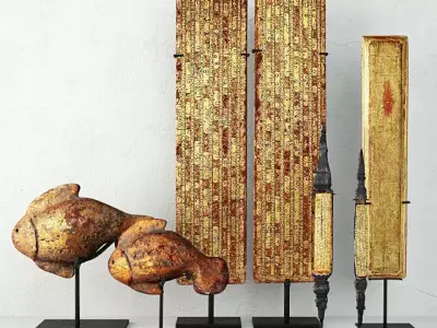 Old Burmese and Thai Decoration 3D model