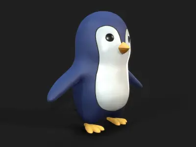 Penguin - Stylised PBR Character Low-poly 3D model
